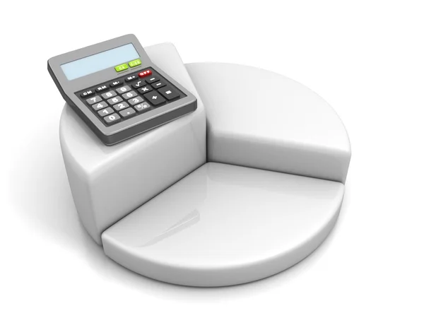 Calculator on  graph chart — Stock Photo, Image