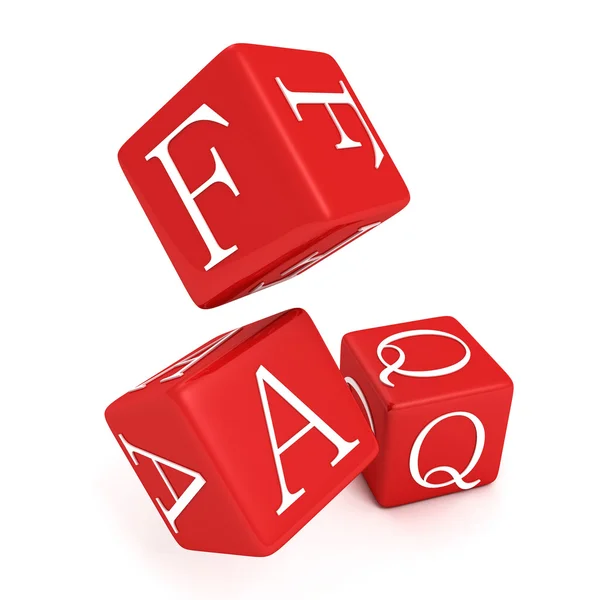 Cubi giocattolo rosso FAQ — Foto Stock