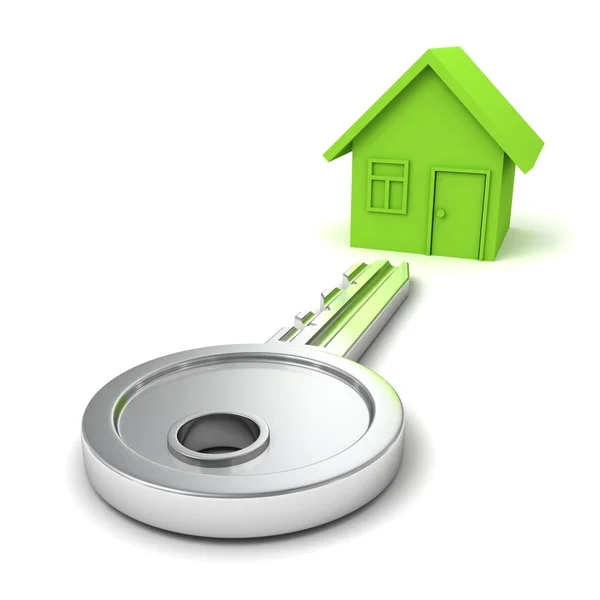 Key to green dream house — Stock Photo, Image