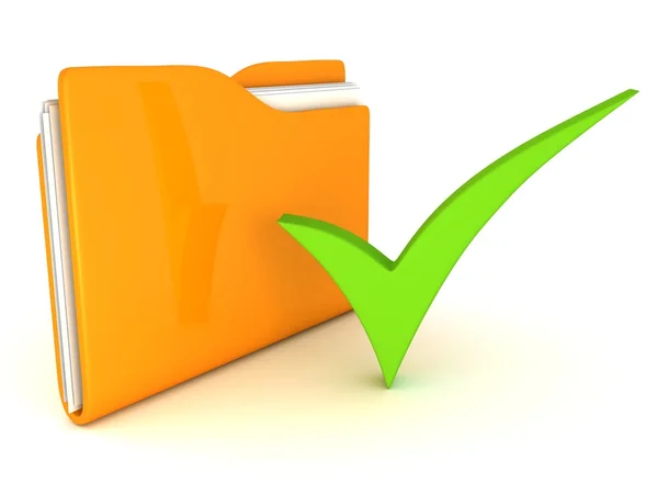 Yellow folder 3d icon — Stock Photo, Image