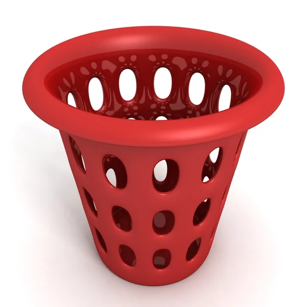 Red bin — Stock Photo, Image