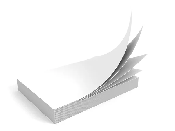 Stos papieru biały biuro — Zdjęcie stockowe