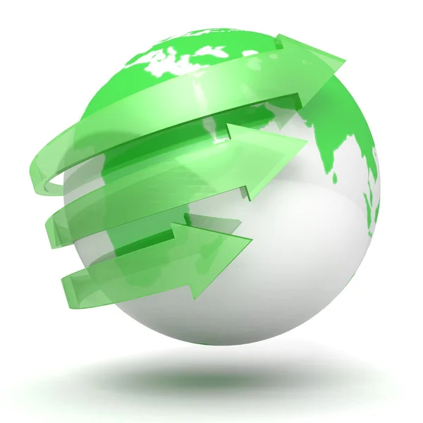 Affärsidé med green globe — Stockfoto