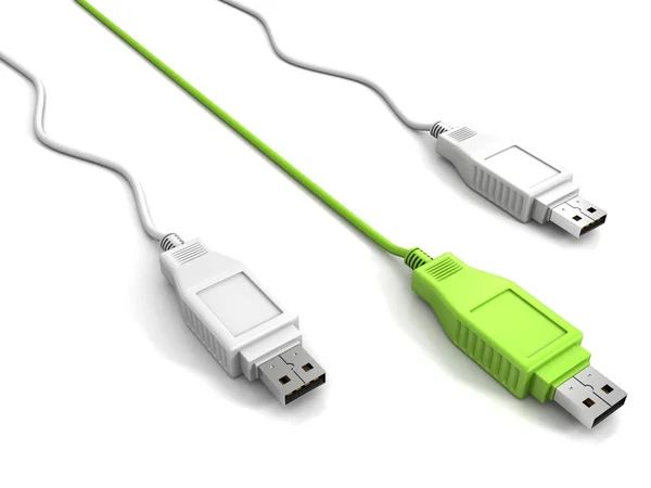 Computadora carrera de cable USB — Foto de Stock