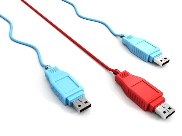 Computadora carrera de cable USB — Foto de Stock