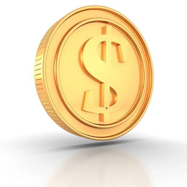 Golden dollar coin — Stock Photo, Image