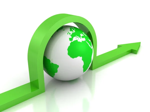 Green globe Earth spher — Stock Photo, Image