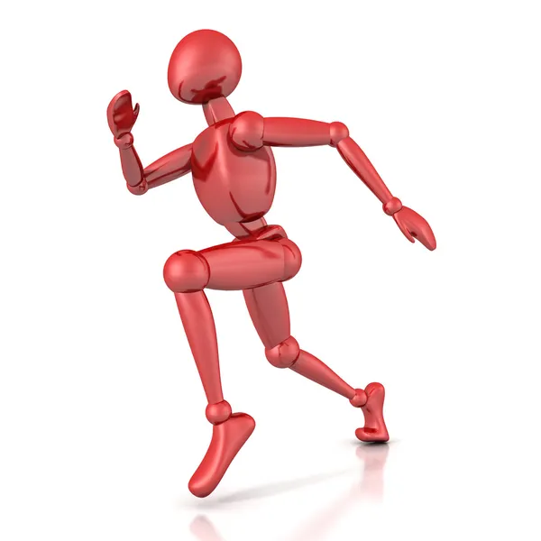 Running red human person — Stock Photo, Image