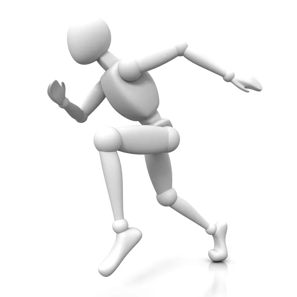 Persona humana blanca corriendo — Foto de Stock
