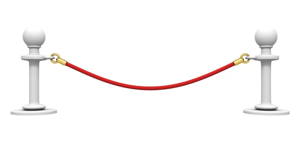 Red barrier rope — Stock Photo, Image