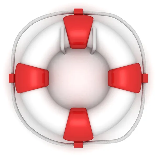 White lifebuoy on the wall — Stock Photo, Image