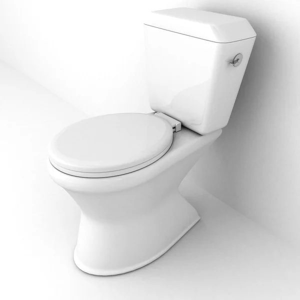 Fehér kerámia WC — Stock Fotó