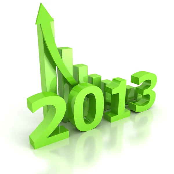 Concept 2013 succes staafdiagram — Stockfoto