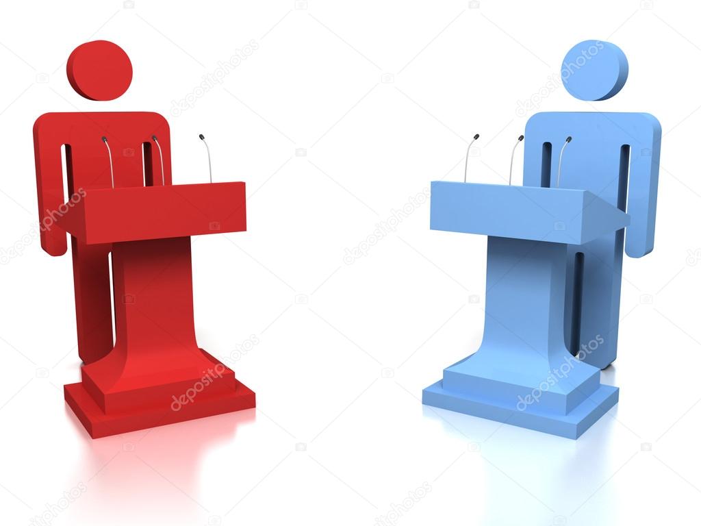 3D people opponents in a debate