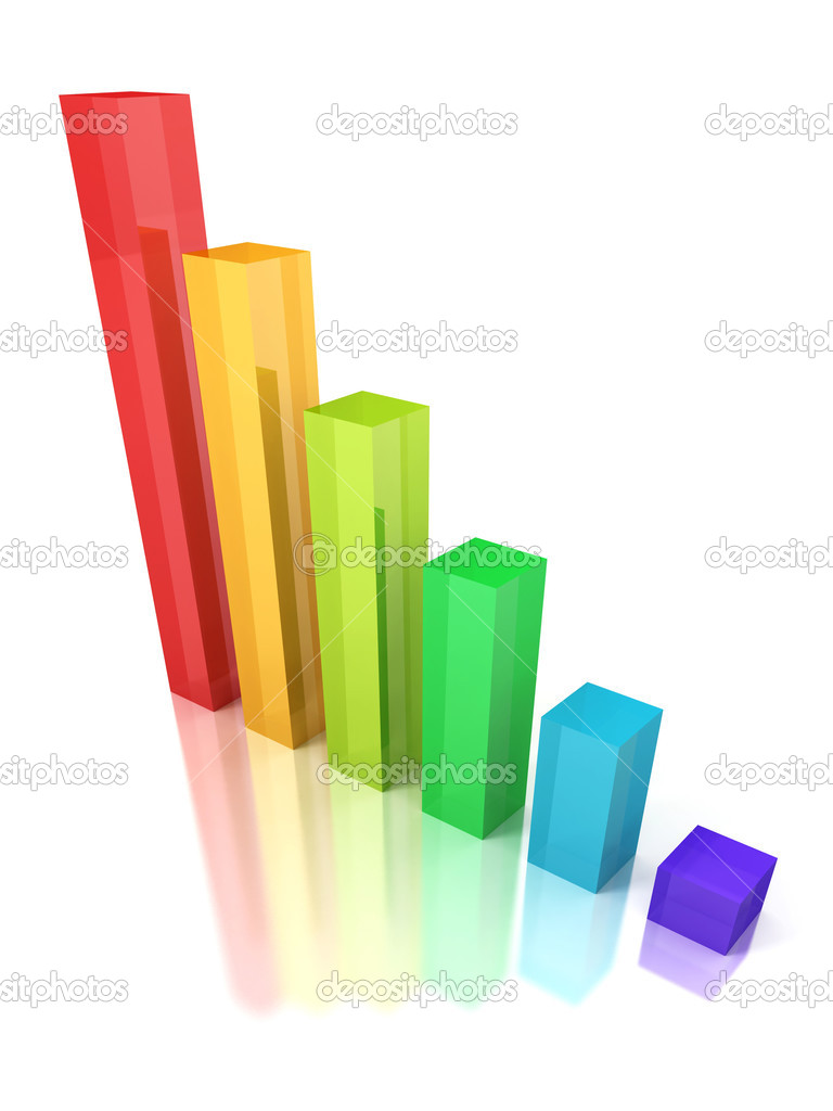 Colorful Rising Bar Graph