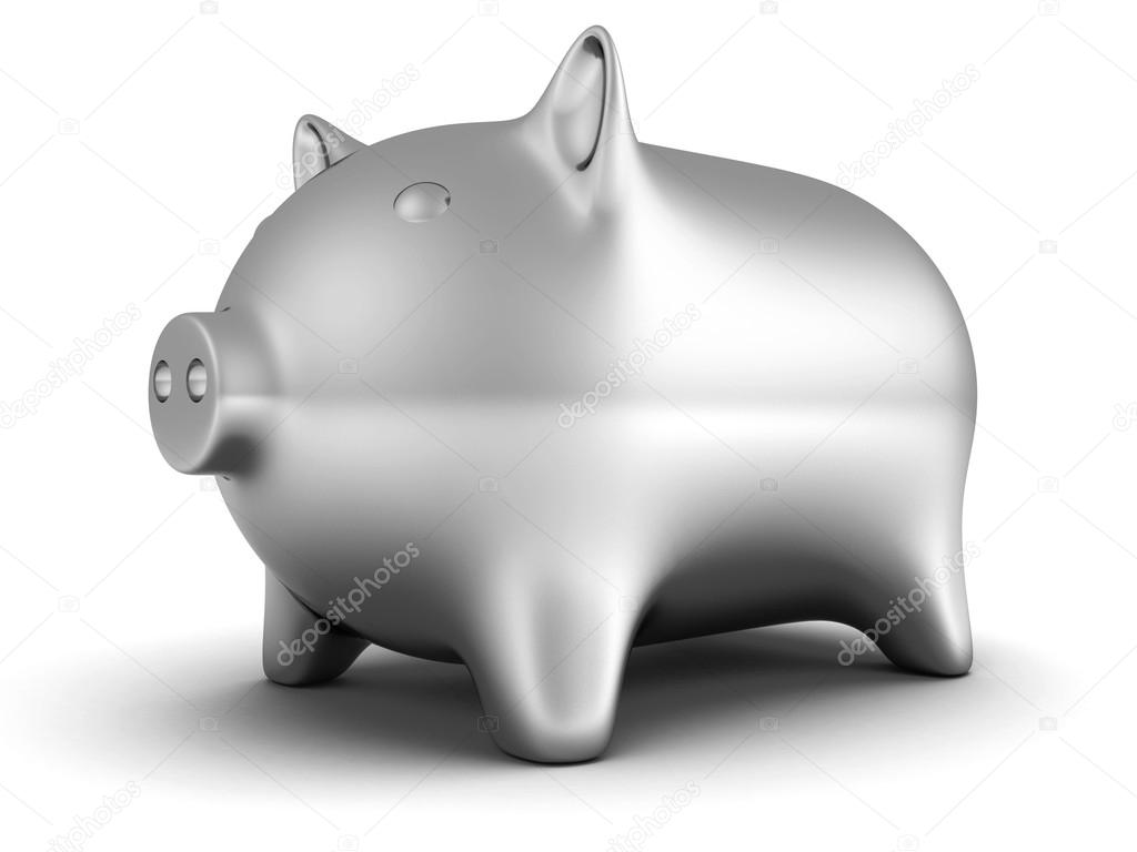 Metallic piggy money bank