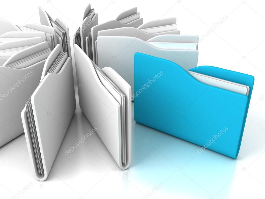 Blue office folder