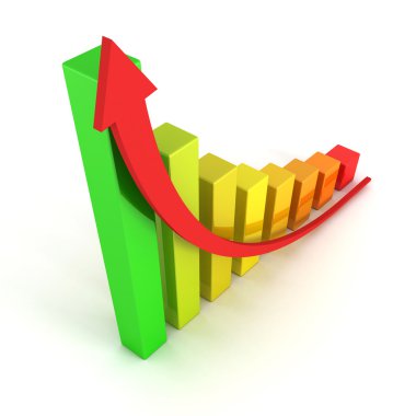 iş büyüme renkli bar