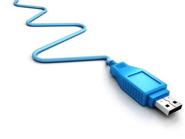 Cable USB azul — Foto de Stock