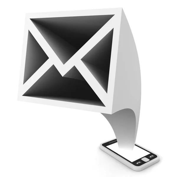 Message icon from touchscreen — Stock Photo, Image
