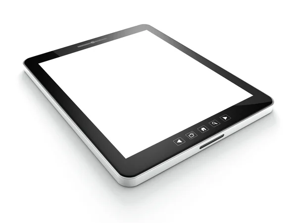 Black tablet pc computer — Stock Photo, Image