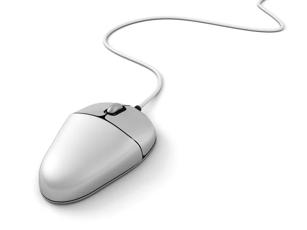 Компьютерная мышь с проводом — стоковое фото