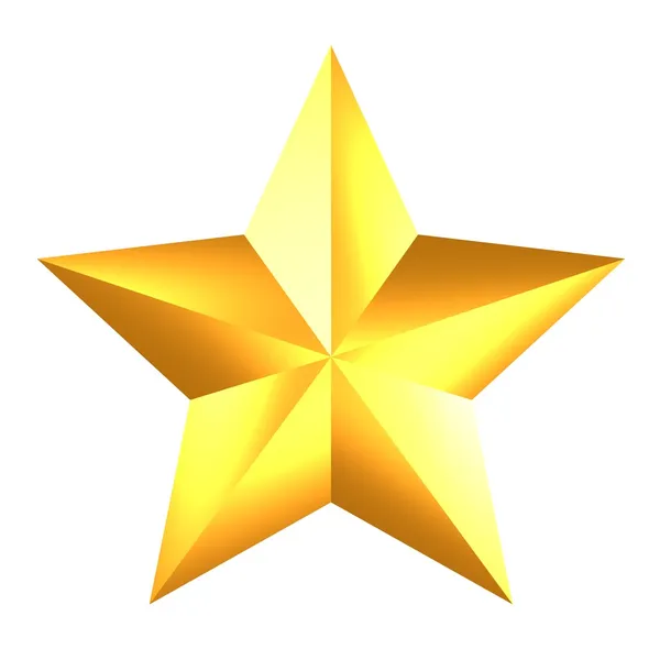 Shiny Gold Star — Stock Photo, Image