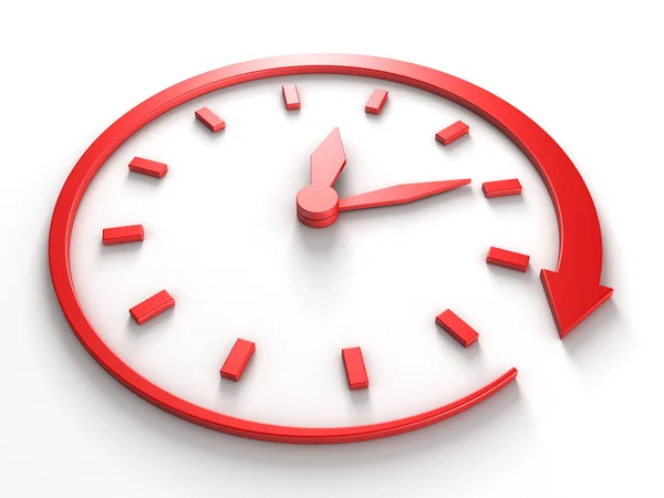 Reloj concepto rojo —  Fotos de Stock