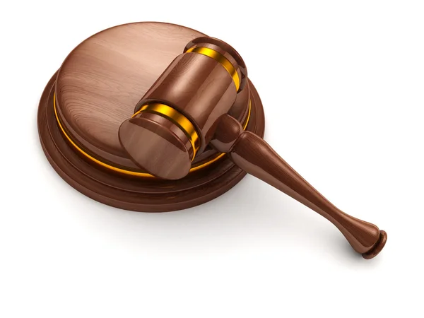 Wooden gavel and sound block — Stock Photo, Image