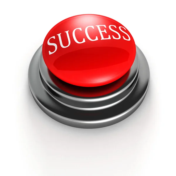 Concept red success button — Stock Photo, Image