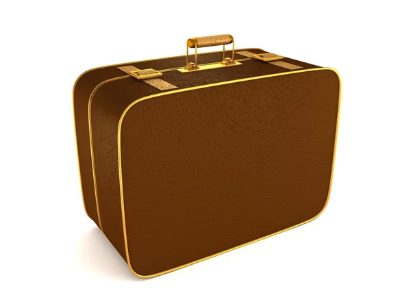 Старый ретро-коричневый чемодан — стоковое фото