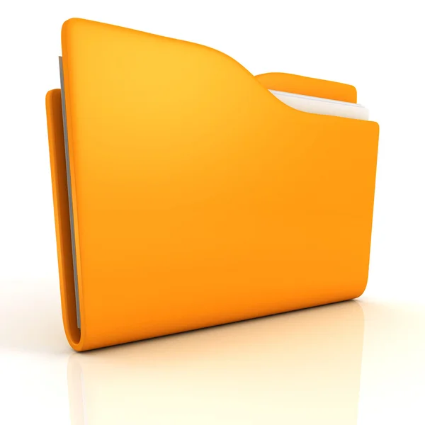 Computer yellow folder icon — Stock Photo, Image