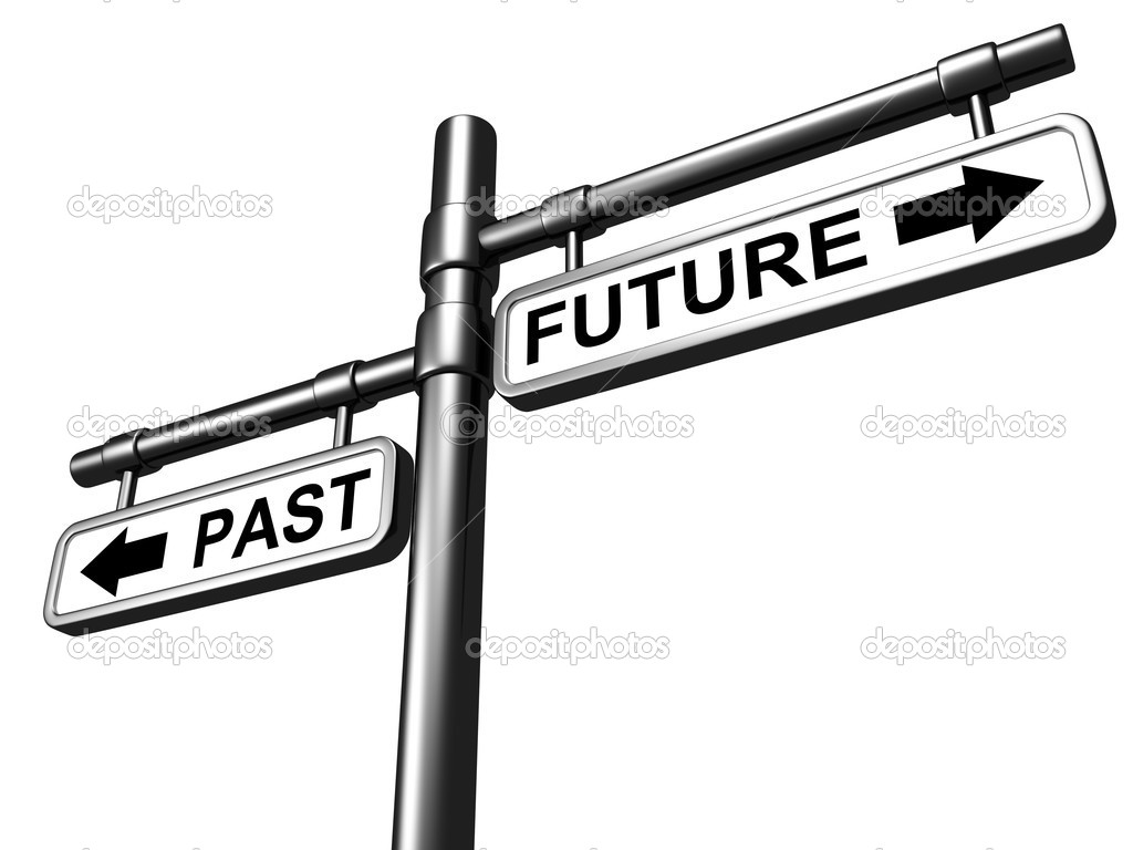 PAST and FUTURE road sign