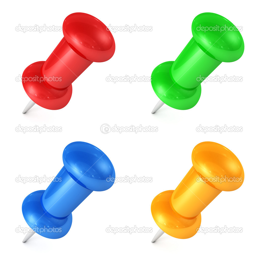 Set of Office Colorful Pins