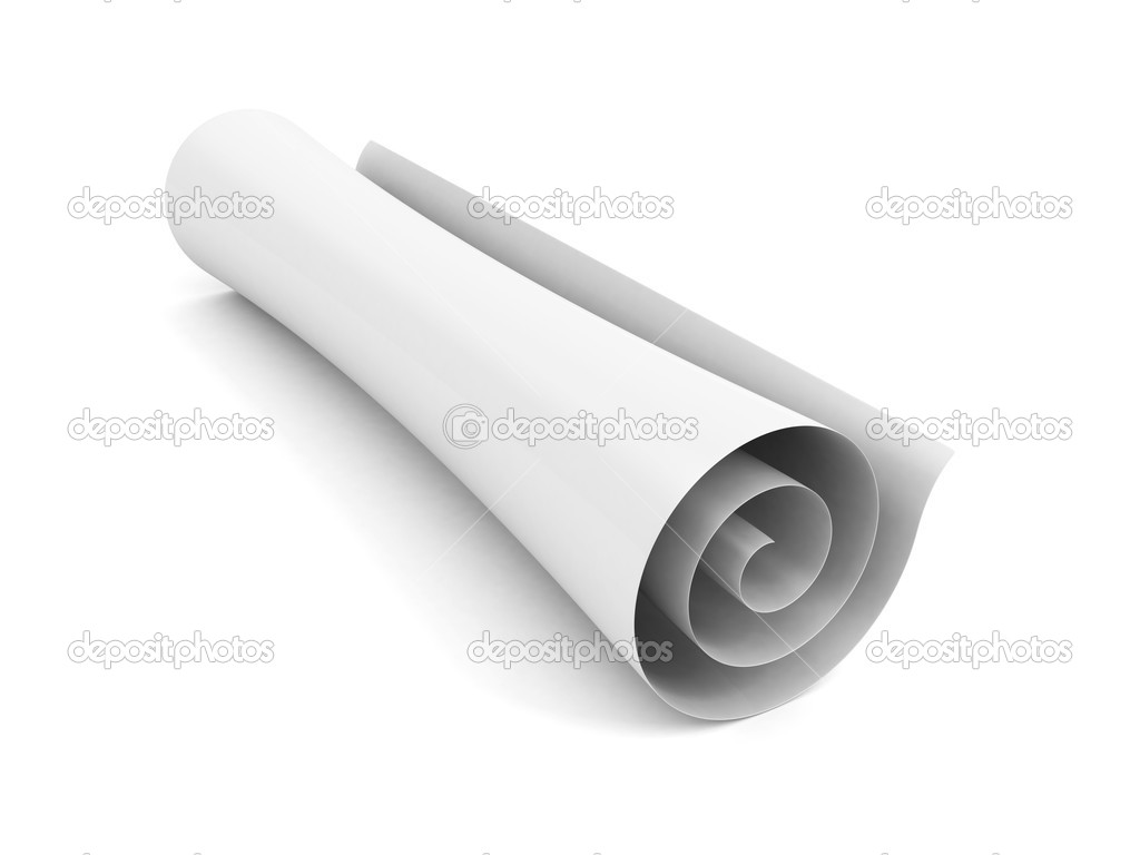 Blank scroll of paper