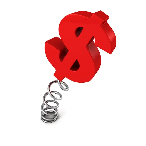 Red dollar currency symbol — Stock Photo, Image