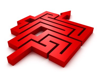 Kırmızı ok labirent