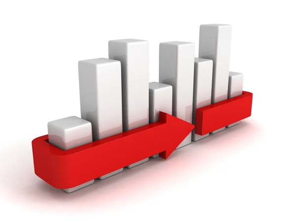 Business bar chart-diagram — Stockfoto