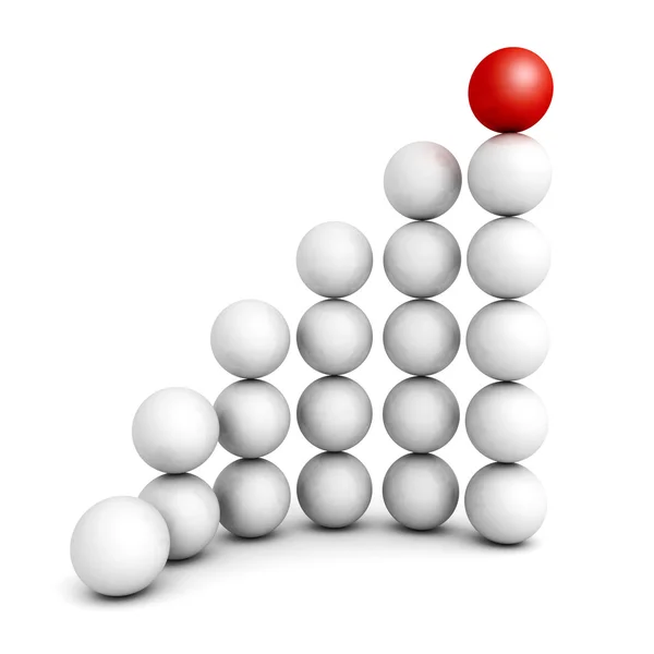 Sikeres növekedés gömb diagram — Stock Fotó