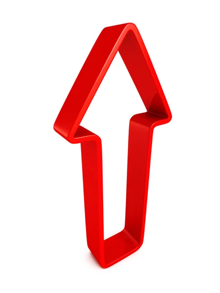 Red arrow rising up — Stock Photo, Image