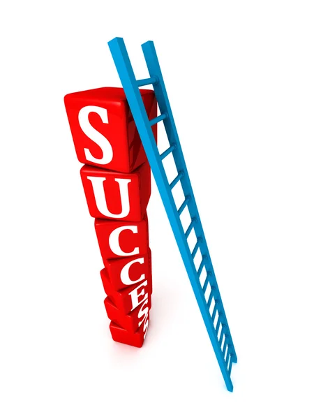 Ladder naar top van succes — Stockfoto