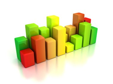 Business bar graph diagram