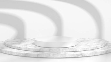 Soyut sahne podyum modeli. Ödül töreni konsepti. 3d hazırlayıcı