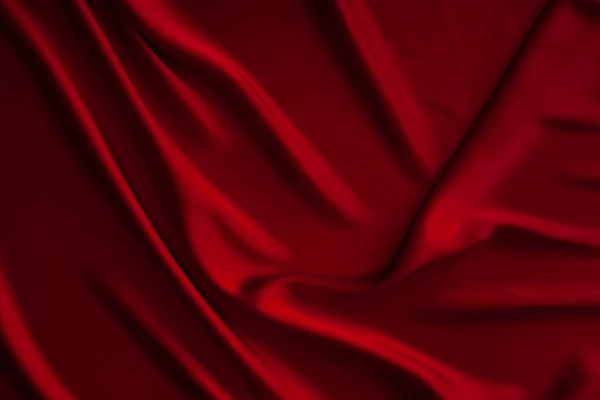 Fondo Textura Tela Roja Pliegues Satén Seda Fondo Pantalla Elegante — Foto de Stock