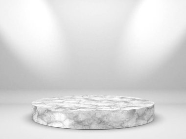 Soyut sahne podyum modeli. Ödül töreni konsepti. 3d hazırlayıcı