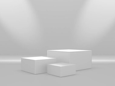 Soyut sahne podyum modeli. Ödül töreni konsepti. 3d hazırlayıcı