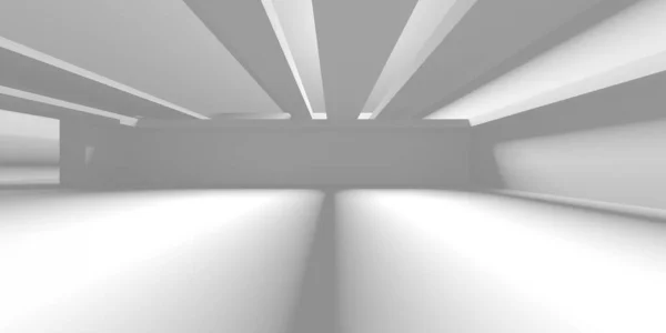 Fundo Moderno Branco Conceito Construção Abstrato Render — Fotografia de Stock