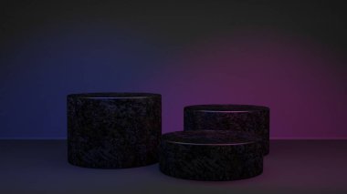 Soyut sahne podyum modeli. Ödül töreni konsepti. 3d hazırlayıcı