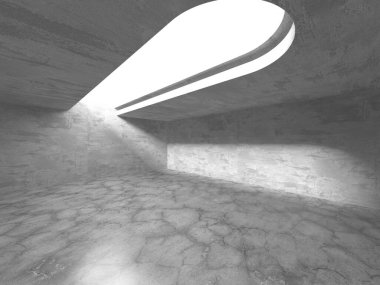 Soyut mimari arka plan. İçi boş beton döşeme. 3d hazırlayıcı