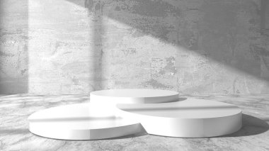 Soyut sahne podyum modeli. Ödül töreni konsepti. 3d hazırlayıcı
